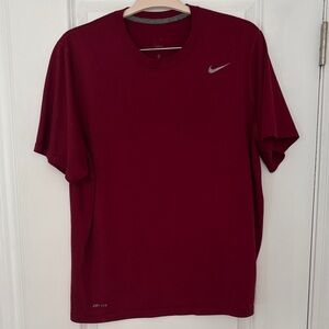 Nike Men's Burgundy Dri-FIT Short Sleeve Tee